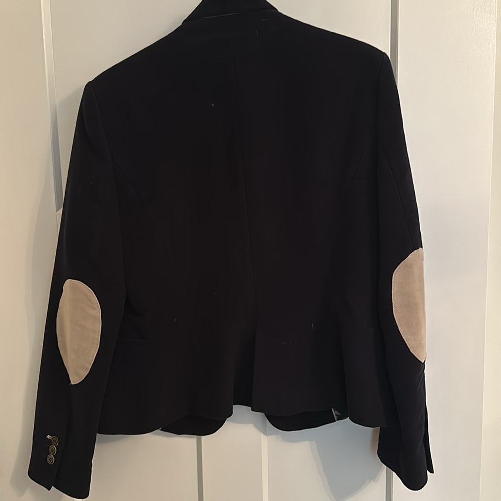 Zara Blazer with elbow patches, navy blue size large - Picture 3 of 3